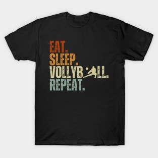 Eat Sleep Volleyball Repeat Funny Volleyball Players Boys T-Shirt